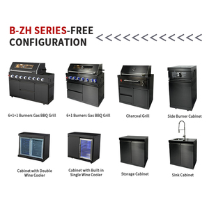 Produits d'extérieur 6 + 1 brûleurs Barbecue au propane ou au gaz naturel en acier inoxydable Cuisson au barbecue - Product Image 4