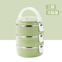 Boîte à bento chauffante à 4 étages en acier inoxydable 304, conteneur alimentaire portable pour adultes, enfants, nouveau-nés, école et bureau