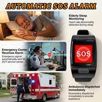 Montre connectée 4G GPS Senior SOS VL12S avec appel d'urgence, alerte de chute, suivi de santé, support API SDK, montre de soins aux personnes âgées