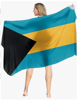 Pareo de Playa Transpirable con Bandera Nacional Personalizada, Bufanda, Sarong, para el Verano