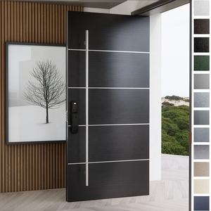 Fabricant chinois de premier plan, portes d'entrée principales extérieures en acier inoxydable anti-effraction pour villas et appartements modernes - Product Image 6