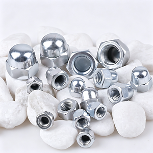 Tuerca hexagonal de acero al carbono premium GB923, tuerca de acorn placaada en zinc, tuerca abovedada, ferretería para construcción - Product Image 4