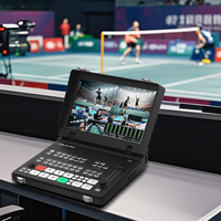 Movmagic Mezclador de Video en Vivo de 5 Canales con Entradas HD/SDI, Construcción Metálica, Grabación y Reproducción de Video Integradas, Cámara PTZ
