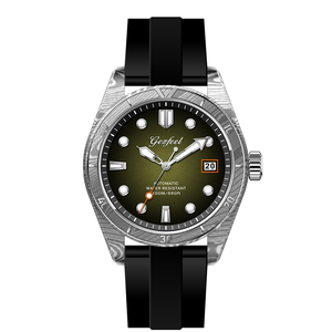 Men Luxury Mechanical Diver Watch OEM Private Label Custom Logo Damascus Steel <b>Automatic</b> <b>Wristwatch</b> 20ATM Waterproof - Product Image 3