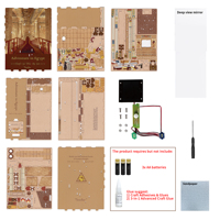 Tonecheer Novedad: Librero 3D con Rompecabezas de Inducción de Luz, Casa de Muñecas en Miniatura, Temática Aventura en Egipto, para Tiendas de Regalos y Artículos para el Hogar