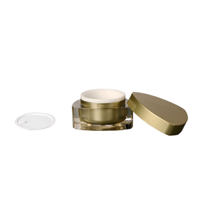 Thiết Kế Mới Mỹ Phẩm Khuôn Mặt Kem Container 30 Gam 50 Gam Tam Giác Shaped Vàng Acrylic <span class=keywords><strong>Jar</strong></span> Với Nắp - Product Image 5