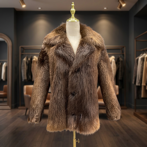 Veste d'hiver pour homme en fourrure de renard véritable avec capuche, design classique personnalisé, grande taille, imperméable, avec rembourrage en duvet à 80% - Product Image 2