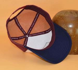 BSCI China 5-Panel Mesh <b>Back</b> Trucker Hat Custom Woven <b>Patch</b> Front Snapback Hip Hop Outdoor Performance Summer Unisex - Product Image 4