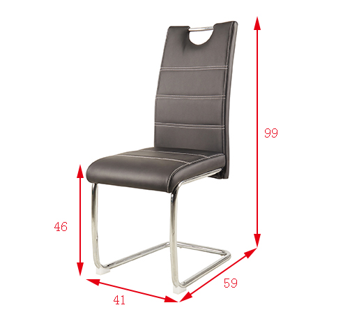 Горячая Распродажа 2021, новый дизайн, элегантный стильный обеденный стул из искусственной кожи, стул с бантом и хромированными металлическими ножками