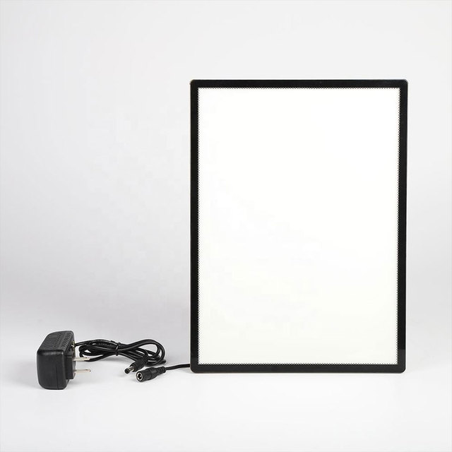 Slim Rectangle Visual Chart Menu Board Billboard Illuminated LED Light Box Display Aluminum Best Price List for Restaurants