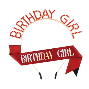 มงกุฎวันเกิด ที่คาดผมสุขสันต์วันเกิด มงกุฎเจ้าหญิงประดับเพชร ที่คาดผมสำหรับงานปาร์ตี้ ของตกแต่งสำหรับผู้หญิงและเด็กผู้หญิง - Product Image 2