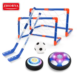 Zhorya vendita calda 3 in 1 Set di palline da Hockey da calcio galleggianti per interni ricaricabili set di giocattoli per bambini