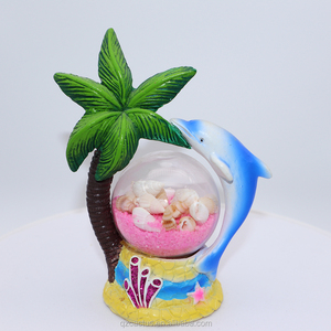 Globo de Nieve Personalizado con Tema de <span class=keywords><strong>Playa</strong></span> en Resina 3D, Recuerdo con Animales Marinos, Delfín, Globo de Agua con Flamenco para Regalo o Decoración - Product Image 2