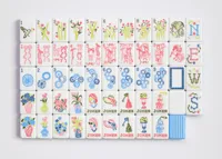 Blaue Elegante Amerikanische Mahjong-Steine 160-Teilig Acryl Handbemalt Indoor Kinder Erwachsene Geschenk Umweltfreundlich Miss Darling Mahjong