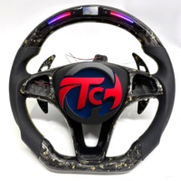 Volant chauffant personnalisé en carbone pour Mercedes Benz X253 X254 C253 GLC43 GLC63 AMG, mise à niveau Plug and Play