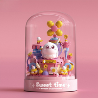 Blocs de construction en verre en forme de dôme, jouet d'assemblage pour animaux de compagnie mignons, briques micro-scène couleur macaron pour la décoration esthétique du bureau, de la chambre, OEM