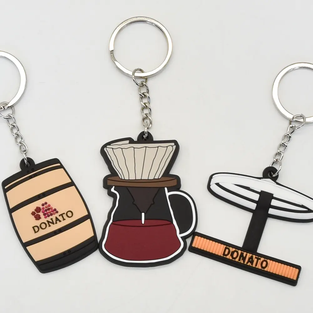 Cadeau d'affaires promotionnel pour logo personnalisé Porte-clés 2D 3D en PVC Porte-clés personnalisé Porte-clés personnalisé en caoutchouc souple