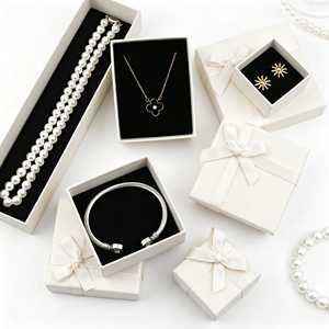 Caja de embalaje de joyería cuadrada rectangular con tapa superior e inferior para pulseras, collares, pendientes, anillos, colgantes y insignias - Product Image 6