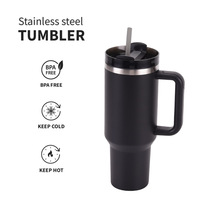 Gobelet de Voyage de Gros 40 oz H2.0, en Acier Inoxydable à Double Paroi Sous Vide, Tasse Cadeau avec Poignée et Paille, Personnalisation de Logo Gratuite