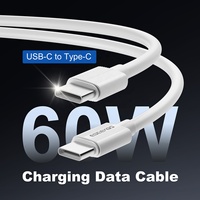 Cable de Datos ESEEKGO G-01AW de Carga Rápida Tipo-C a Tipo-C, 1M 3.3FT, Negro, USB-C a USB para Laptops y Teléfonos Móviles, 3.3FT/1M, Negro