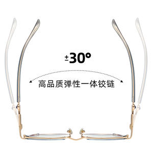 Gafas de mujer anti luz azul de gran venta transfronterizas, montura redonda TR90 de tamaño mediano con bisagras de resorte para uso diario - Product Image 3