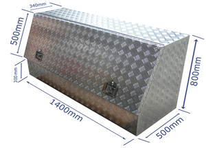 Impermeable 3/4 Apertura lateral Aluminio Checker Caja <span class=keywords><strong>de</strong></span> herramientas personalizada UTE Camión Remolque Almacenamiento Protección Taller Uso en el <span class=keywords><strong>garaje</strong></span> - Product Image 3