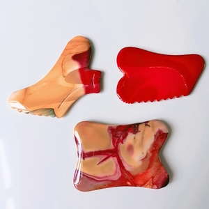 Cuidado personal de la belleza 2020 auténtico <span class=keywords><strong>jaspe</strong></span> de mookaite gua sha Ojo de piedra máscara de Punta guastone - Product Image 4