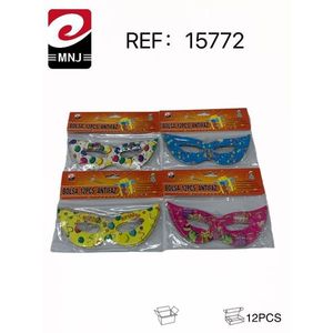 Maschere per feste Antifaz, confezione da 12 pezzi, design colorato a cartoni animati per feste di compleanno - Product Image 2
