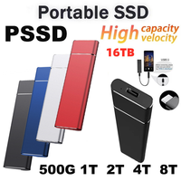 SSD Portatile 16T 32TB 8TB 1TB 4TB 2TB Disco Rigido Esterno con Guscio in Metallo 2.5'' per Applicazioni Desktop Blu Rosso