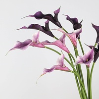Kunstzijde Calla Lelie met dubbele bloemblaadjes, Boheemse stijl, bruiloft, huisdecoratie, handboeketarrangement