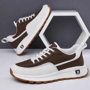 Zapatos de moda para hombre estilo papá, con punta redonda, cordones, suela de goma, entresuela de EVA, forro de malla, estilo para caminar en otoño. - Product Image 2