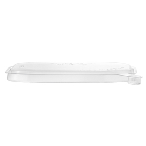 Excellent Design Disposable Two-Piece Square Tub Safety Lock Flat Lid Container Food Salad Recycled Materials PET Anti-fog - Product Image 2