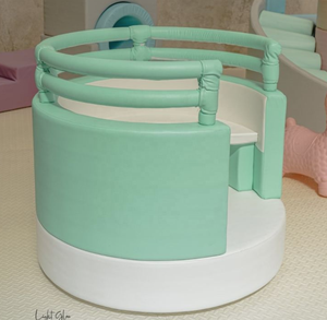 دوامة صغيرة بيضاء ناعمة للأطفال من 1 إلى 6 سنوات، للتأجير في الهواء الطلق، مقعد دوار ناعم، كاروسيل صغير كهربائي لحفلات الأطفال - Product Image 2