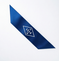 Étiquette d'angle de matelas en satin de luxe personnalisée, ruban diagonal avec logo pour accessoires de literie haut de gamme et textiles de maison 01