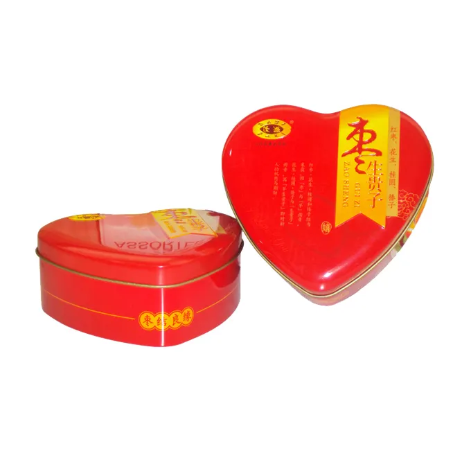 Low Price Heart Shaped Tin Box Customizable Metal Chocolate Box Heart Shape Jewelry Box