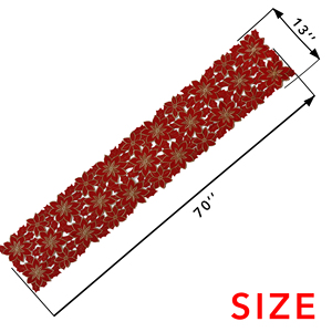 OWENIE Manufacturer Latest Design Luxury Maple Leaf Decoration Flower <strong>Red</strong> Thanksgiving Leaves Table <strong>Runners</strong> for Sale - Product Image 4