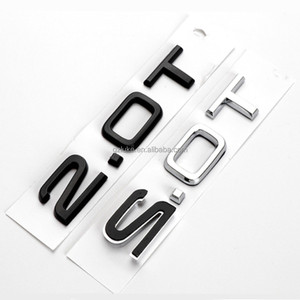 Pegatinas de letras negras para coche, calcomanías plateadas 1,8 T 2,0 T 3,0 T, emblema para 3/4/5/6/7/8, venta al por mayor - Product Image 2