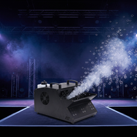 Machine à fumée et bulles LED 1500W à double roue, générateur de brouillard pour scène DJ, équipement de fête et d'événement avec contrôle DMX