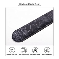 Tapis de souris gamer Sanxing Simple Lines avec repose-poignet en mousse à mémoire de forme antidérapant 420x70mm pour bureau et maison