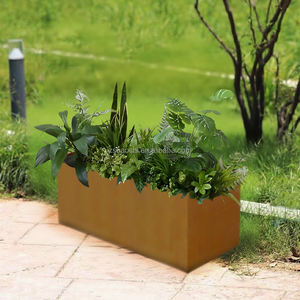Vente directe d'usine KD Structure <span class=keywords><strong>Pot</strong></span> de fleur <span class=keywords><strong>en</strong></span> acier Corten <span class=keywords><strong>grand</strong></span> arbre extérieur rectangulaire jardinière <span class=keywords><strong>en</strong></span> métal Pots de jardin - Product Image 5