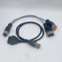 Kabel Sambungan Harness Diagnostik Mesin Kelautan 6+8 Pin untuk Alat Pemindai Vocom Vodia Adapter Suku Cadang Mesin Konstruksi