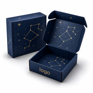 High-End Corrugated Board Laminate Mailer Boxes Gold Foil Hot Stamping <b>Foldable</b> Shipping Boxes Custom Logo Luxury Packaging <b>Box</b> - Product Image 1
