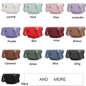 공장 도매 여성 나일론 메신저 백 패니 팩 패션 야외 스포츠 여행 체크 무늬 크로스 바디 백 - Product Image 6