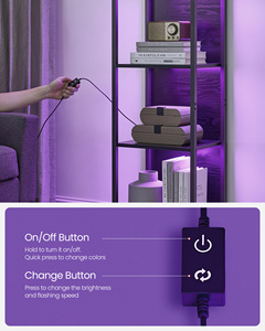 Étagère d'<span class=keywords><strong>angle</strong></span> <span class=keywords><strong>VASAGLE</strong></span> à 6 niveaux avec éclairage LED, bibliothèque haute avec lumières à intensité réglable - Product Image 4