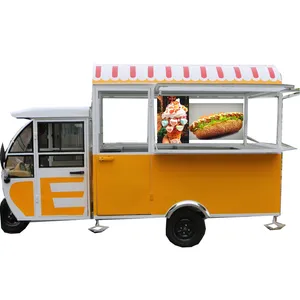 Trailer Terpercaya Katering Makanan Mini Iintage, untuk/Hot Dog/Es Krim Makanan Ponsel Truk Lembar Cat Semprot Cepat Saji