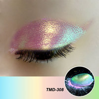 Ombre à paupières sirène de qualité cosmétique Pigments de caméléon Aurora Poudre libre irisée dans de petits pots