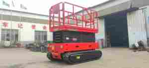 Gunting udara jenis baja konstruksi semua elektrik mengangkat Platform dengan kabel Sling Mobile Hoist geser dan garpu penggunaan rumah baru - Product Image 3