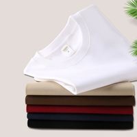 Cetak layar kustom Pro Club kualitas tinggi Terry 100% katun Mock leher kosong 300 Gsm uniseks ukuran besar kaus pria berat
