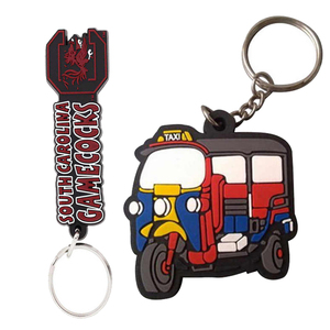 OEM Manufacturer Custom Logo Cartoon Rubber PVC <b>Keychain</b> with Silk Screen Printing Soft 2D 3D <b>Anime</b> Design - Product Image 3