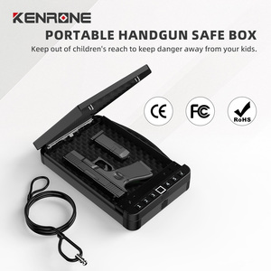 KENRONE Portable Smart <strong>Electronic</strong> Gun <strong>Safe</strong> Box Fingerprint Password Jewellery Security Biometric Small <strong>Safe</strong> Box - Product Image 5